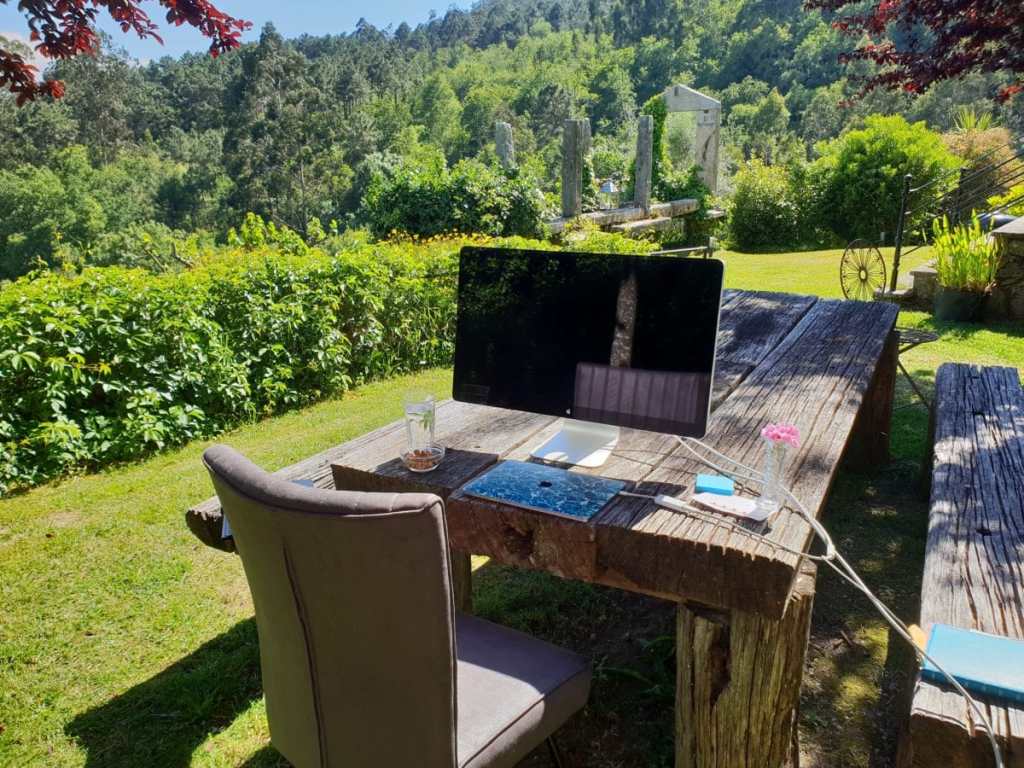 outdoor workspace in nature