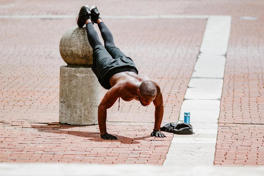 man working out