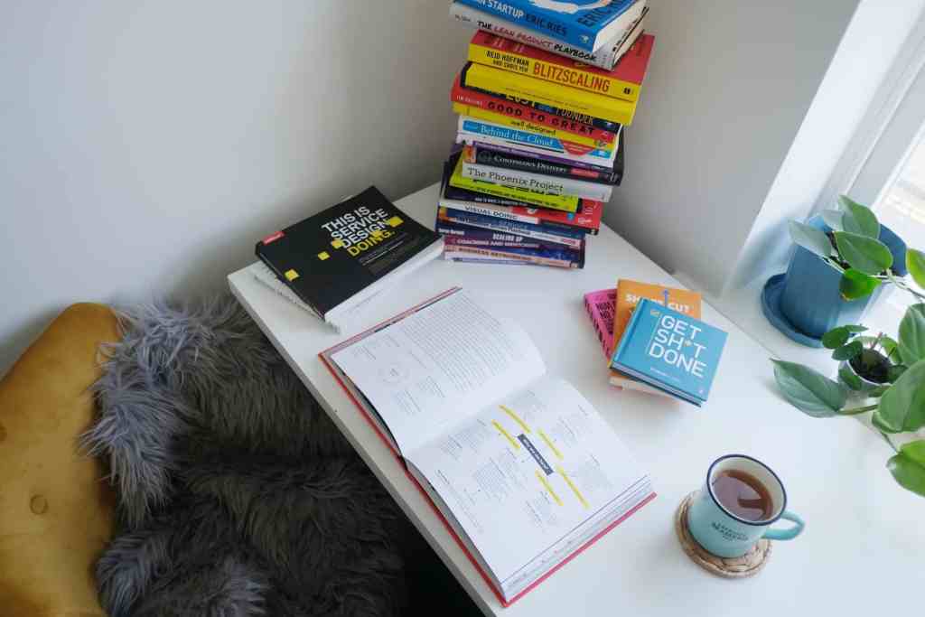 desk prepared for study