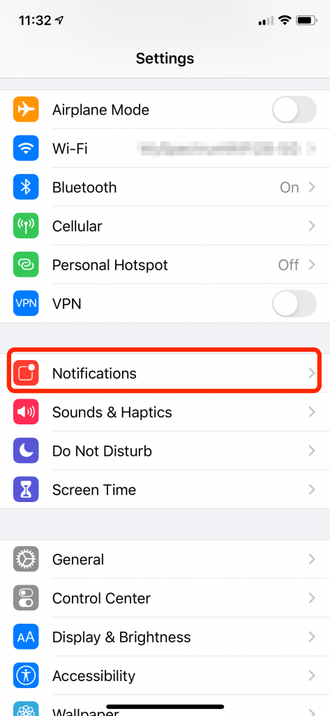 Turn off notifications on iPhone in Settings.