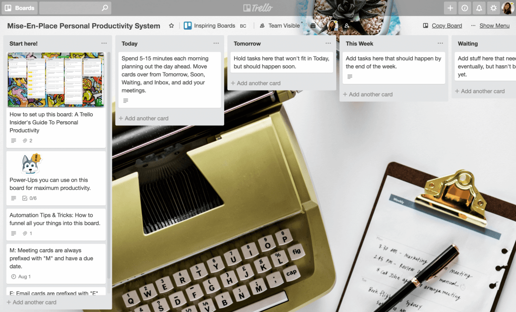 Trello work planner