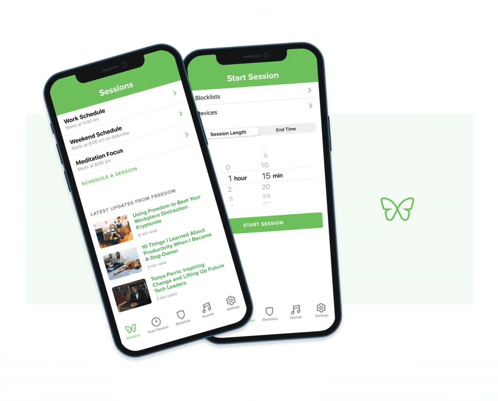 Freedom iPhone sessions