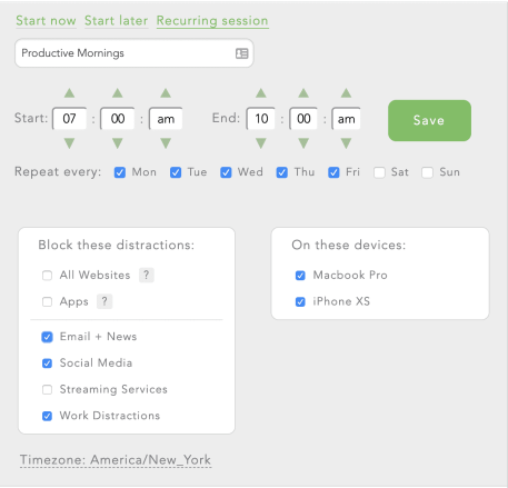 Freedom dashboard